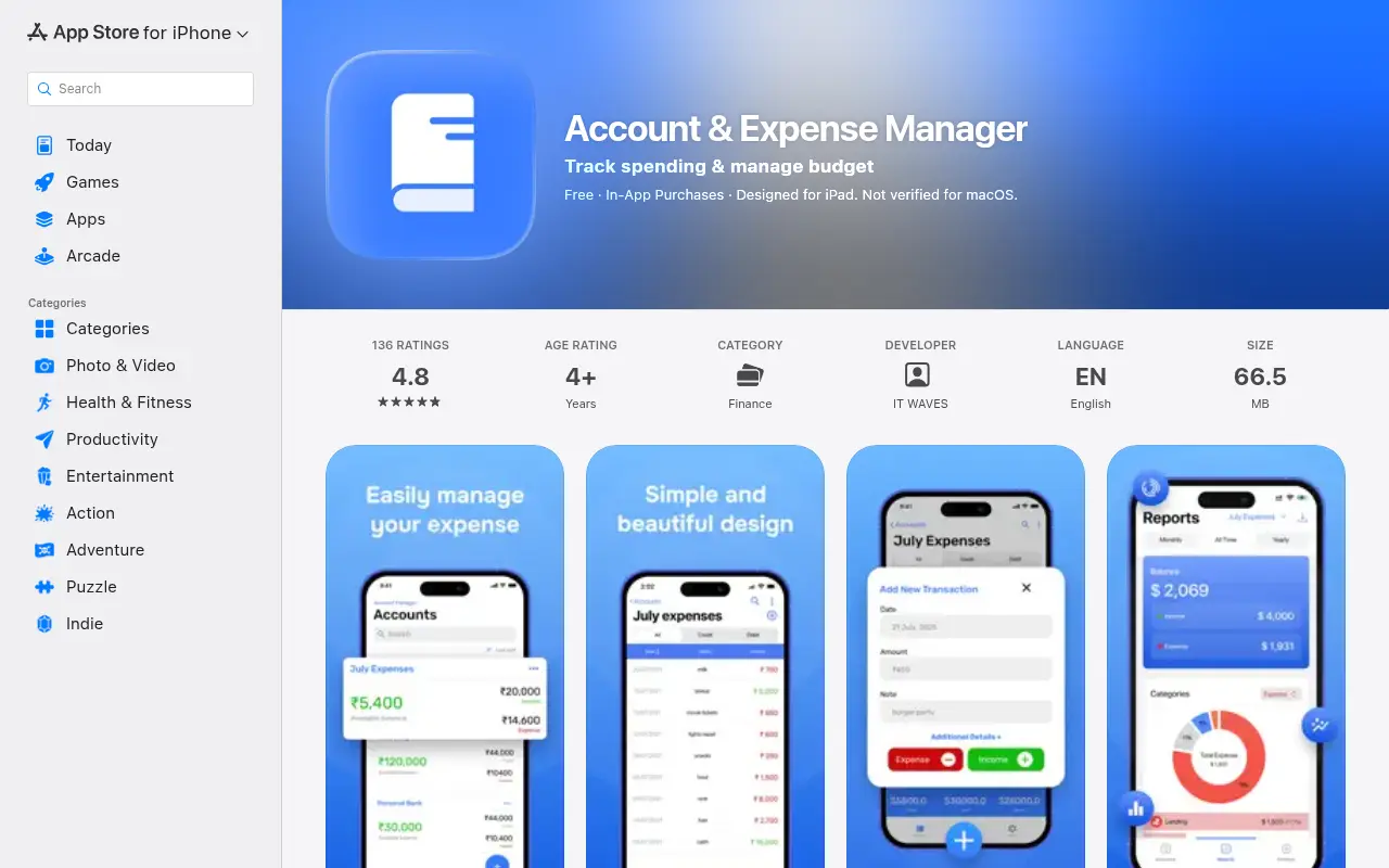 Account & Expense Manager