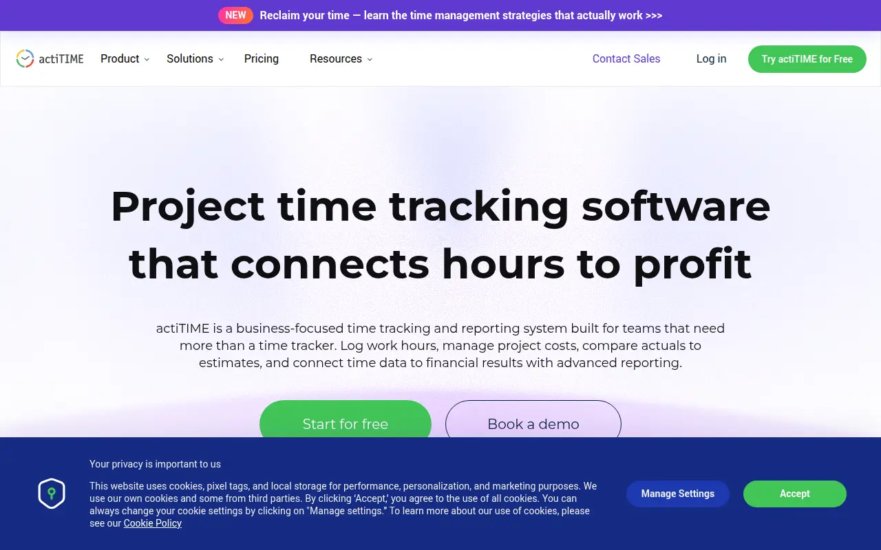 actiTIME Time Management Assistant