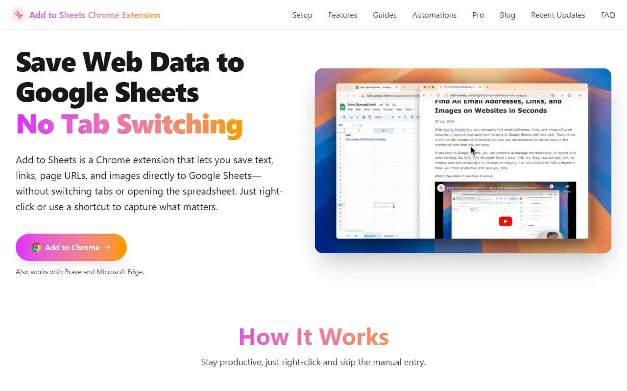 Add to Sheets