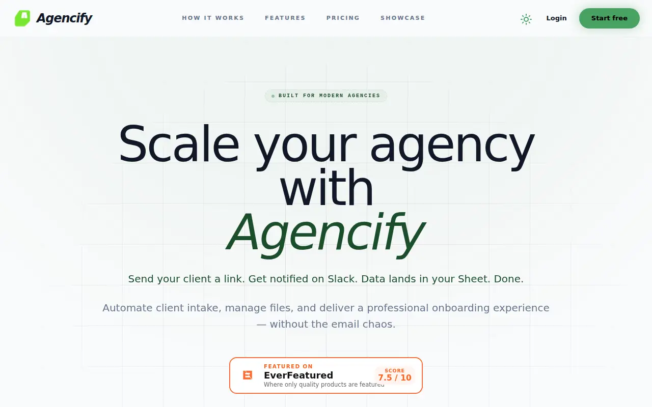 Agencify - client onboarding portal