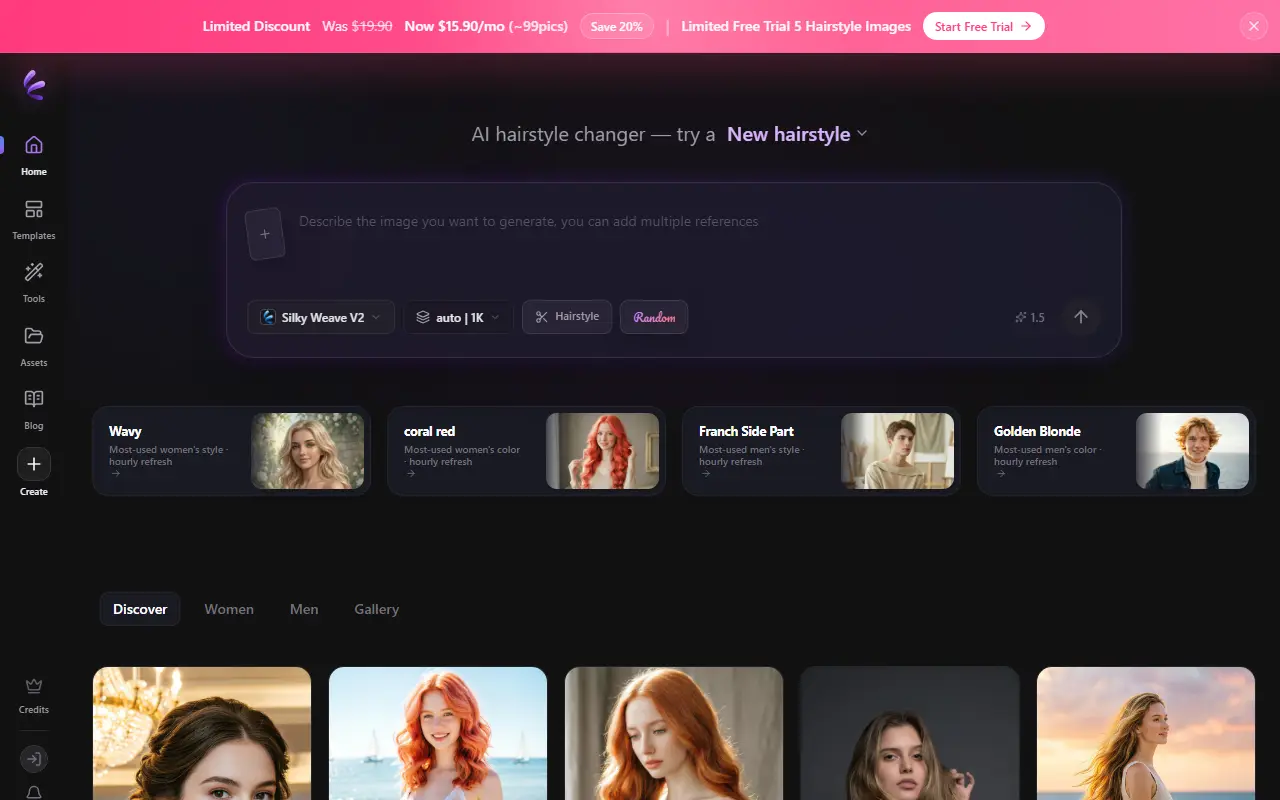 AI Hairstyle Changer