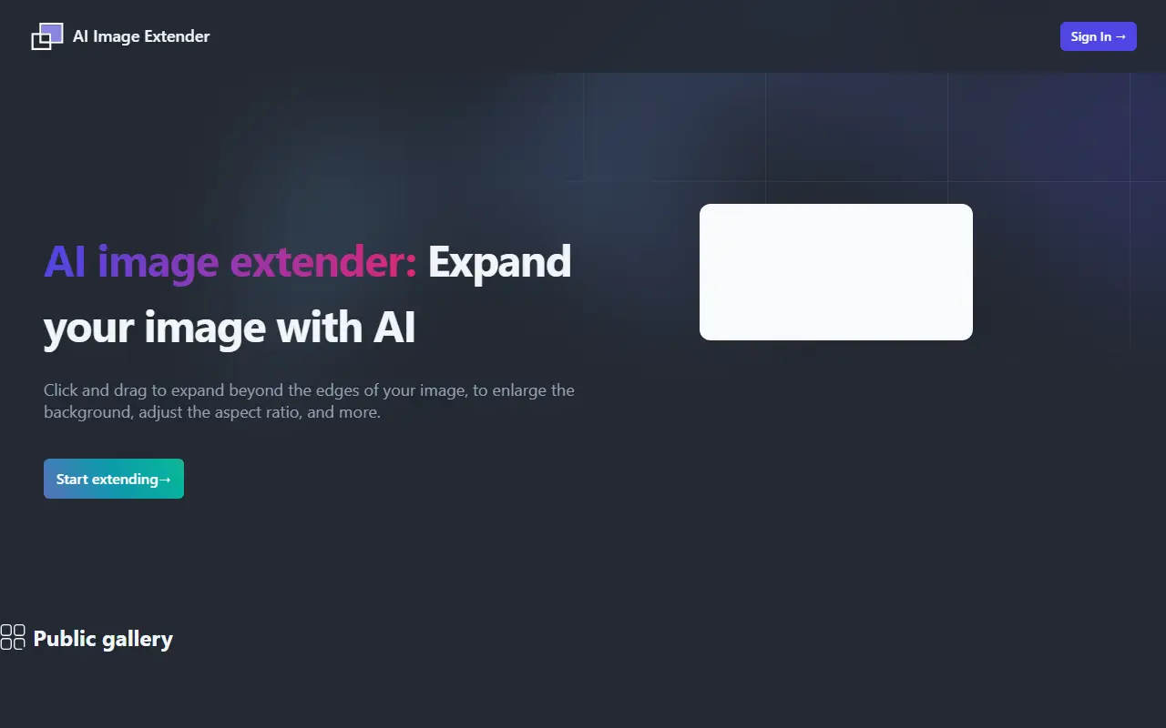 AI image extender