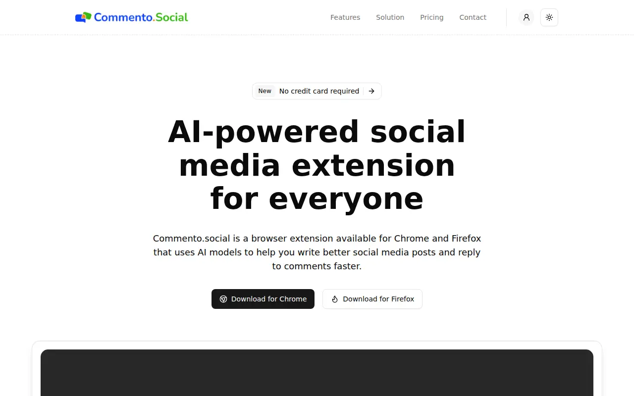 AI-powered social media extension for everyone
