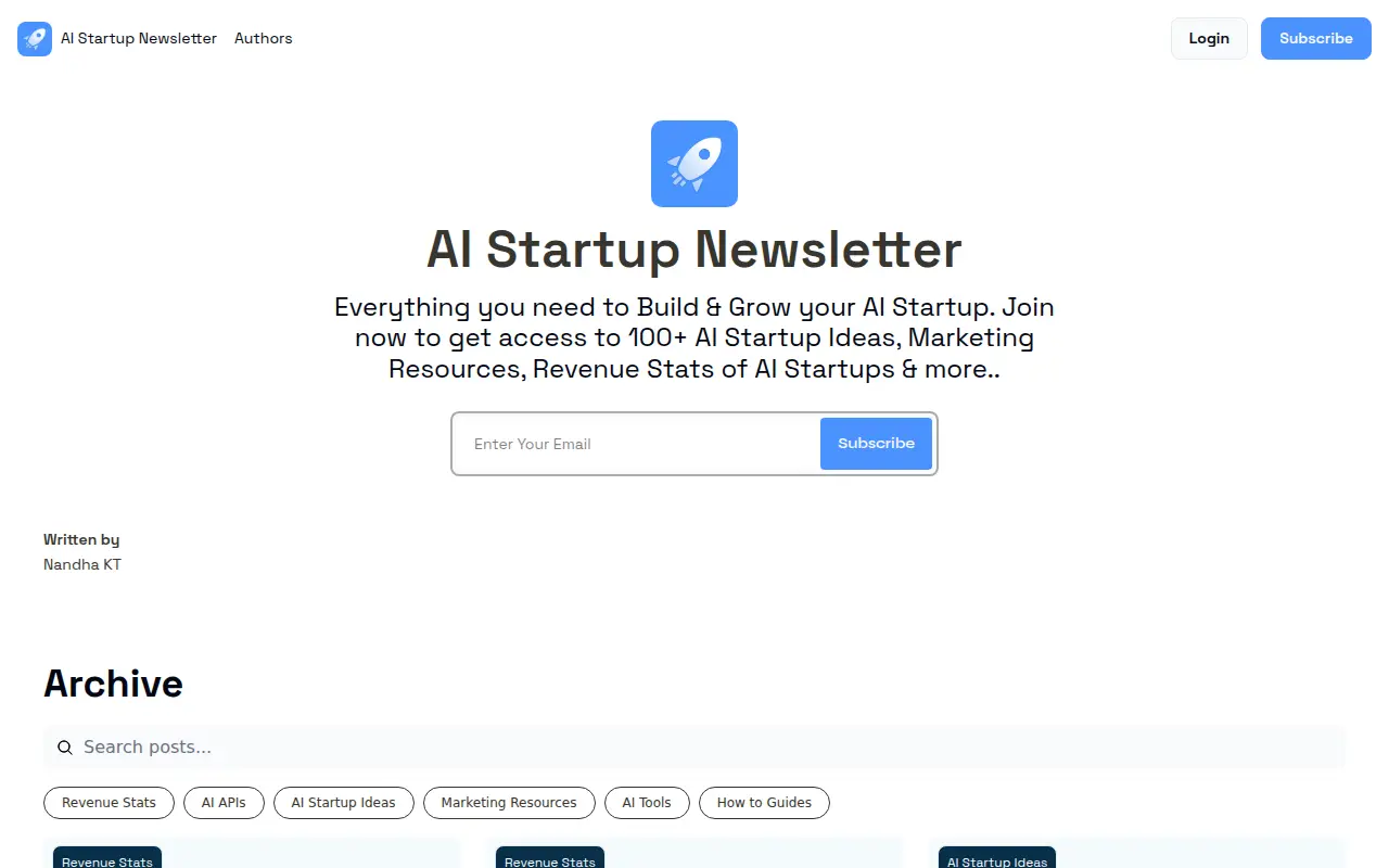 AI Startup Newsletter