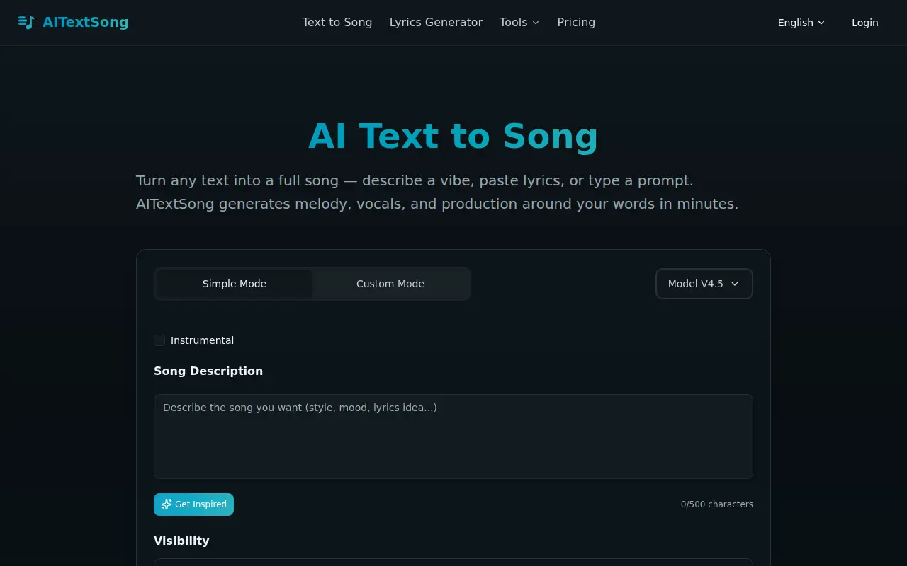 AI TEXT SONG