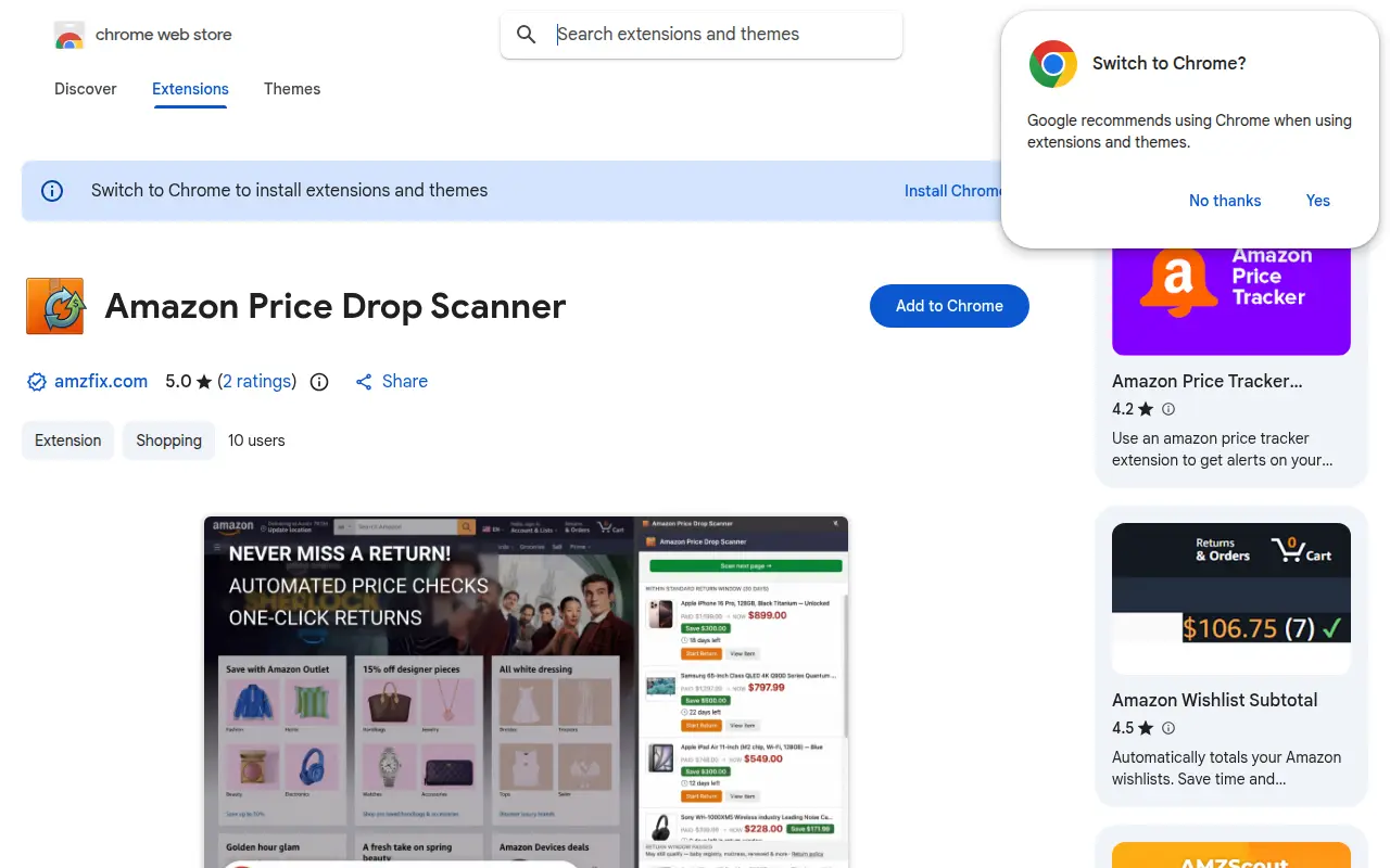 Amazon Price Drop Scanner