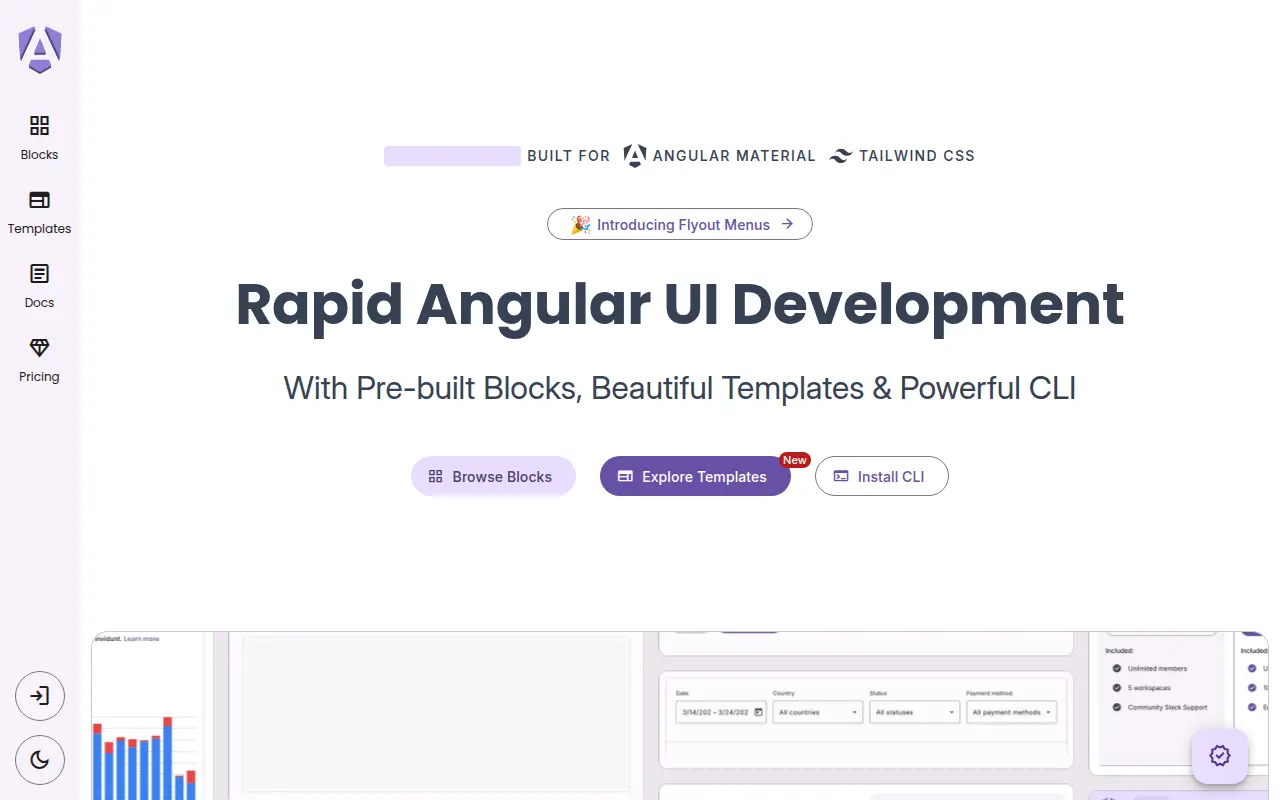 Angular Material Blocks