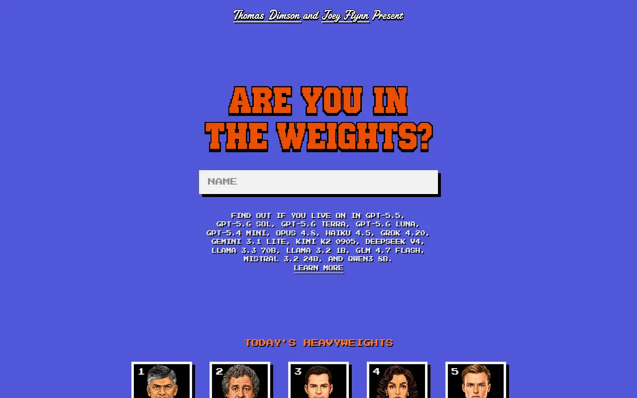 Are you in the Weights?
