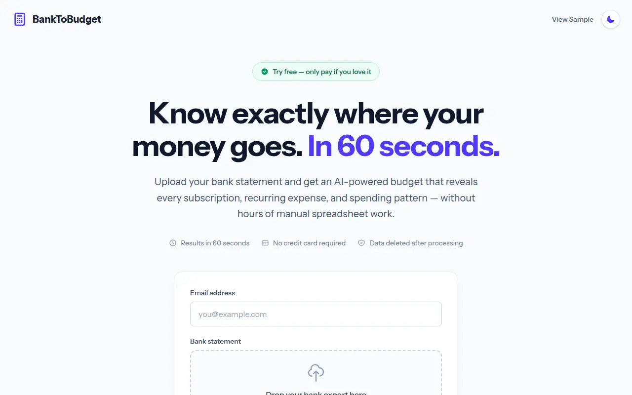 BankToBudget