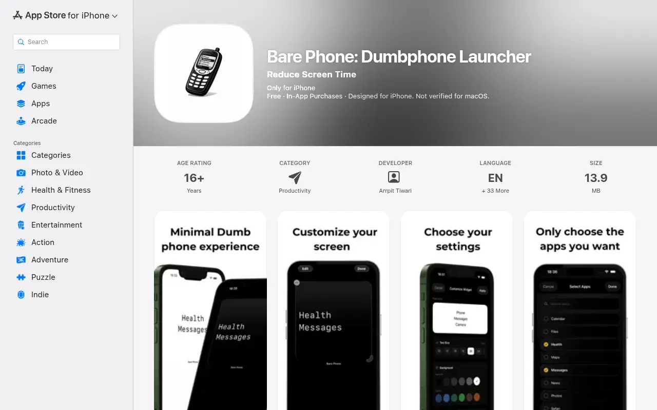 Bare Phone: Make Phone Dumb