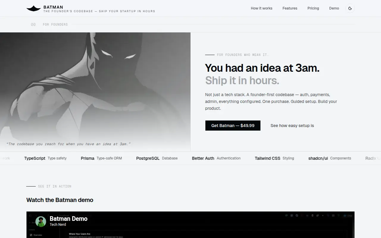 Batman Founder Boilerplate