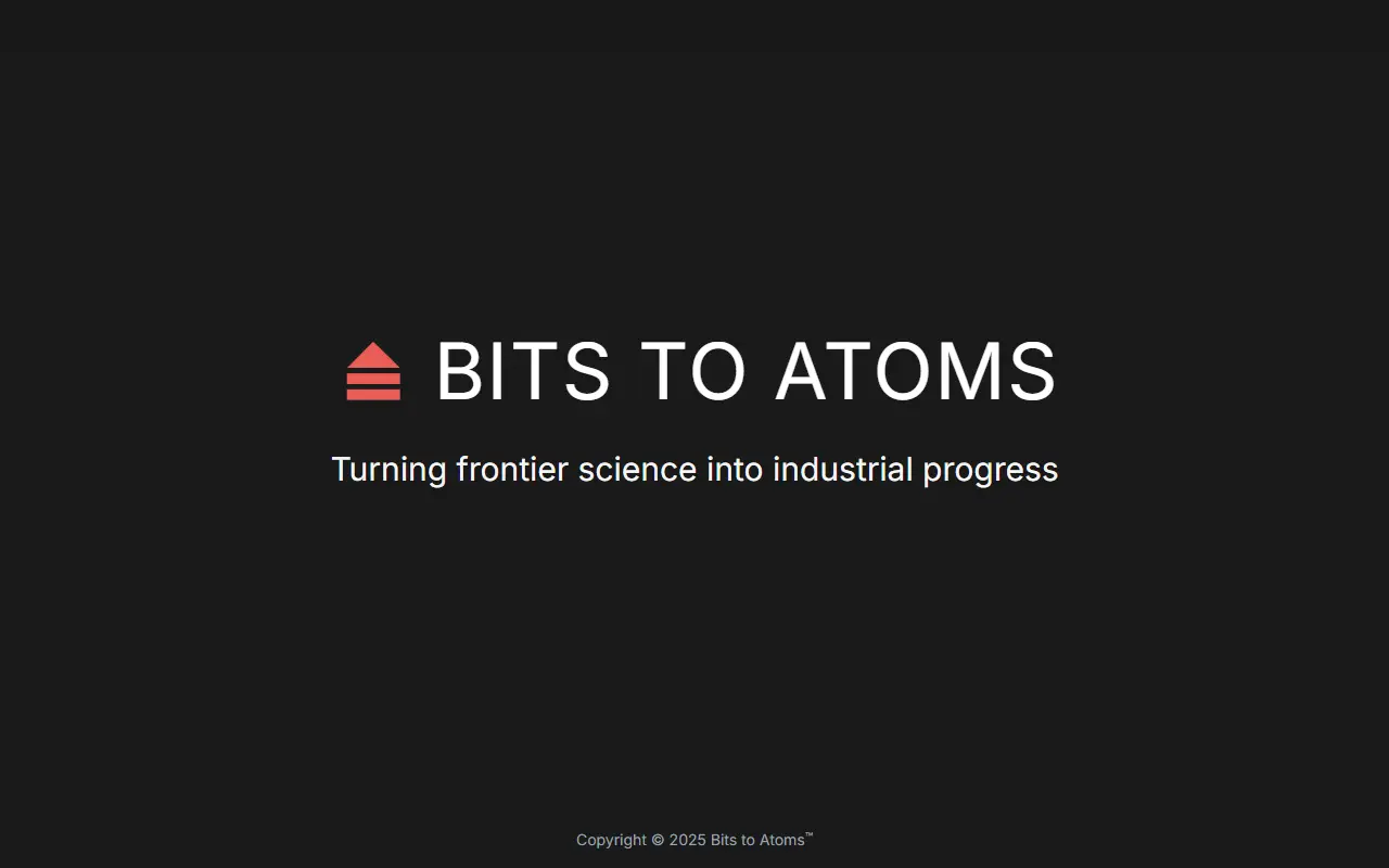 Bits to Atoms