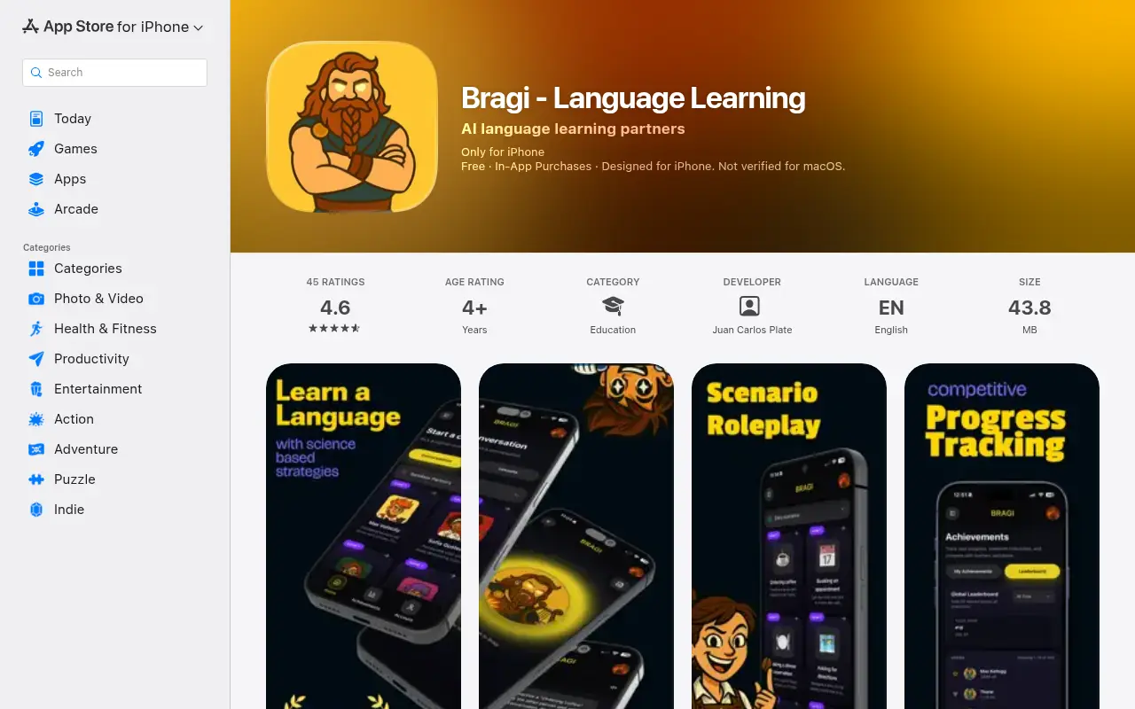 Bragi - Language Learning