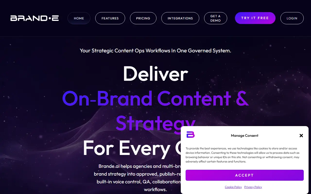 BRAND•E "Your Brand's Content BFF"