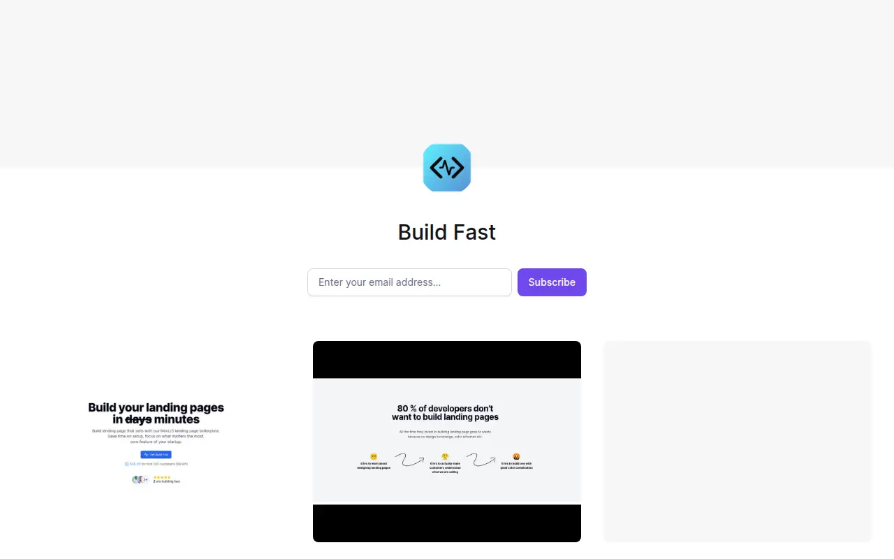 Build Fast