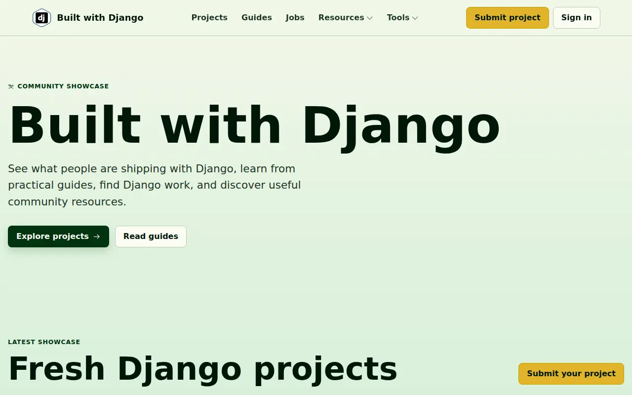 Built with Django