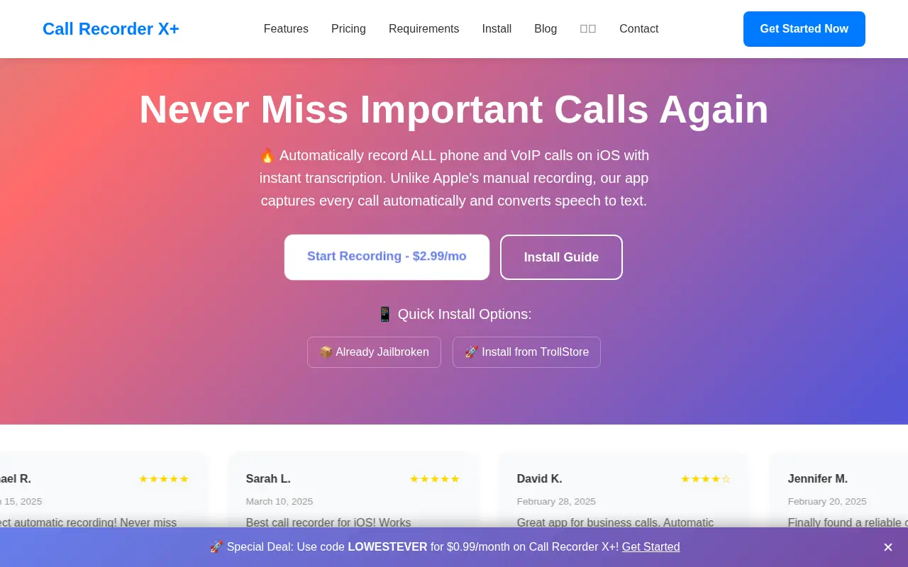 Call Recorder X+