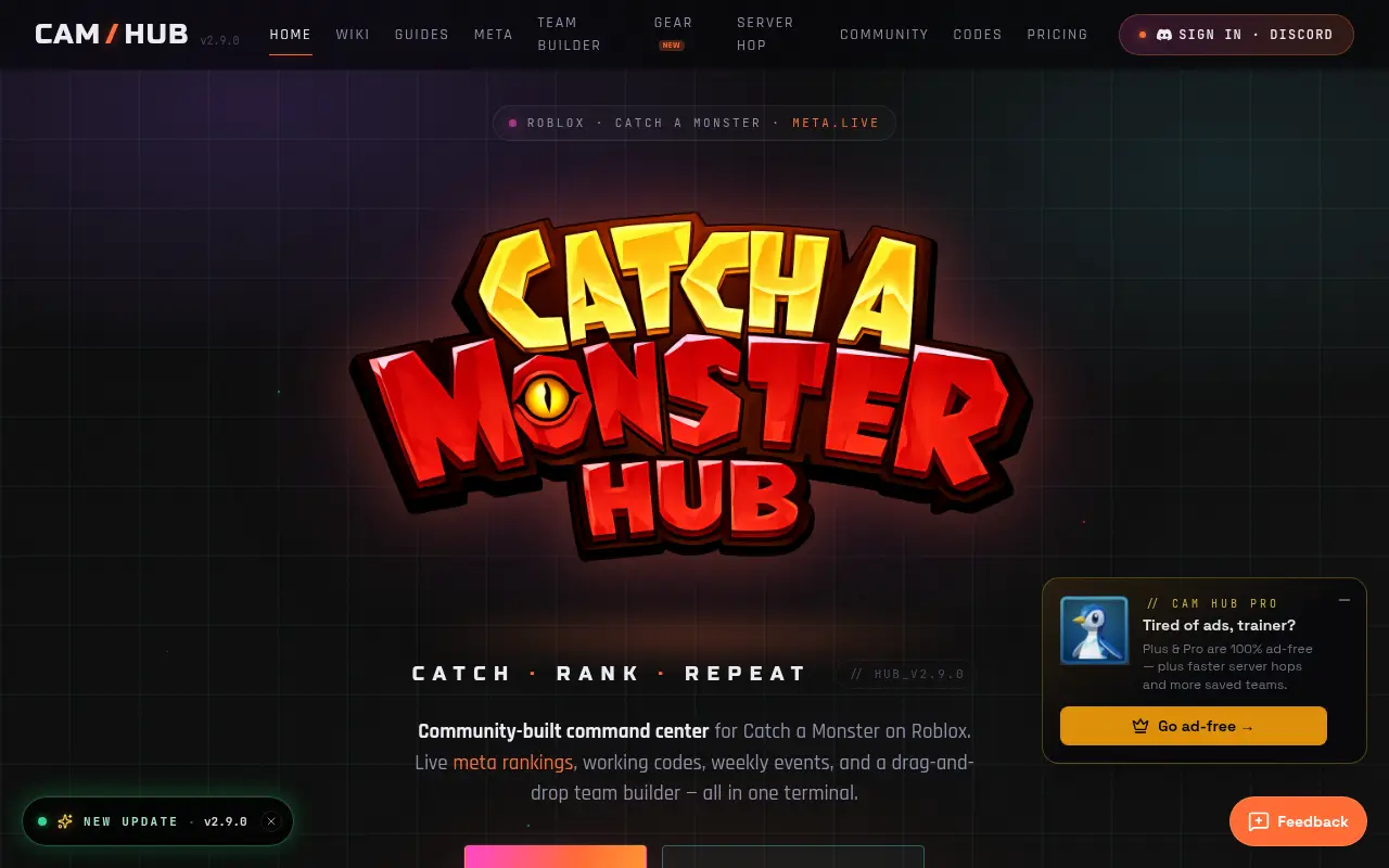 Catch a Monster Hub