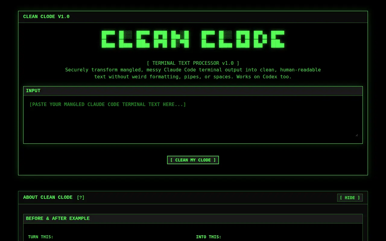 Clean Clode