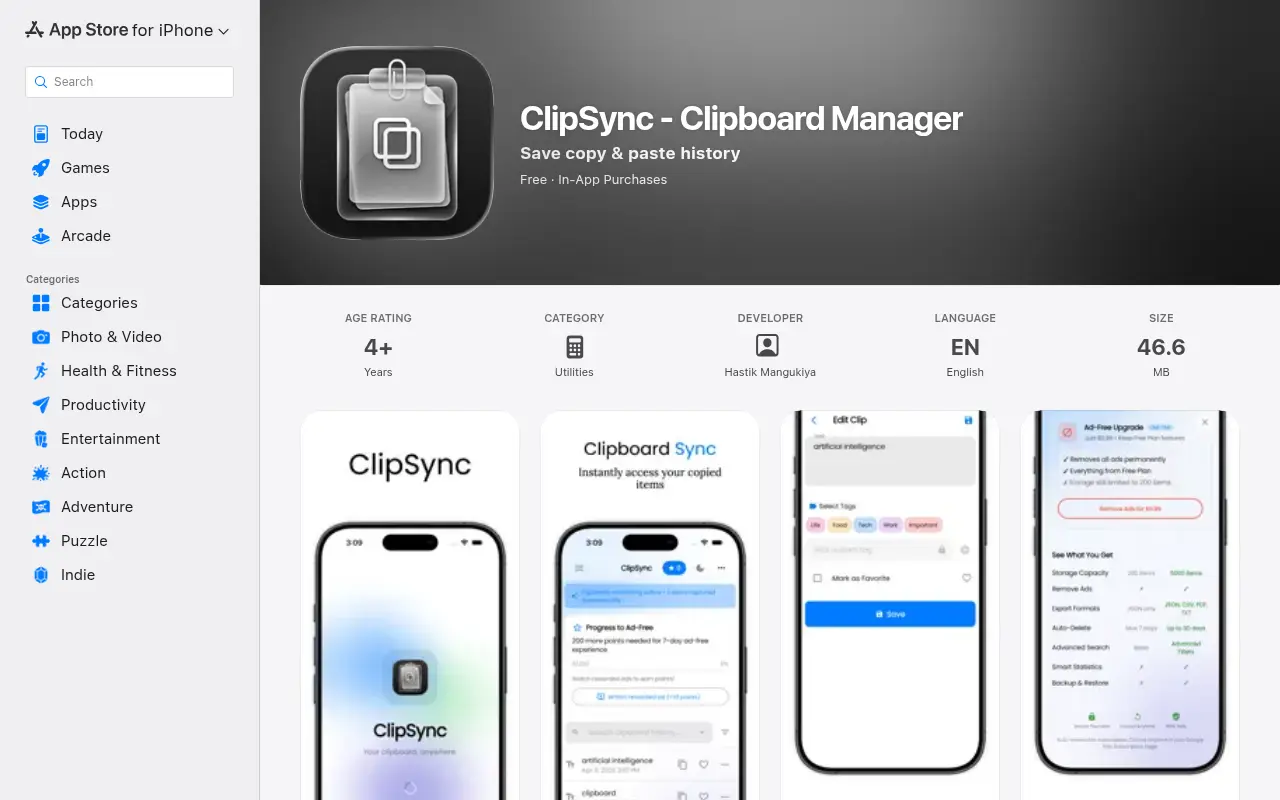 ClipSync - Clipboard Manager