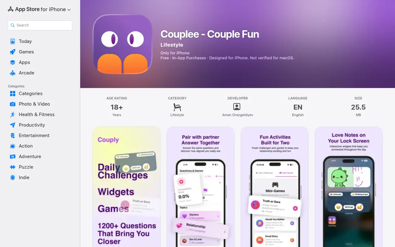 Couplee - Couple fun app