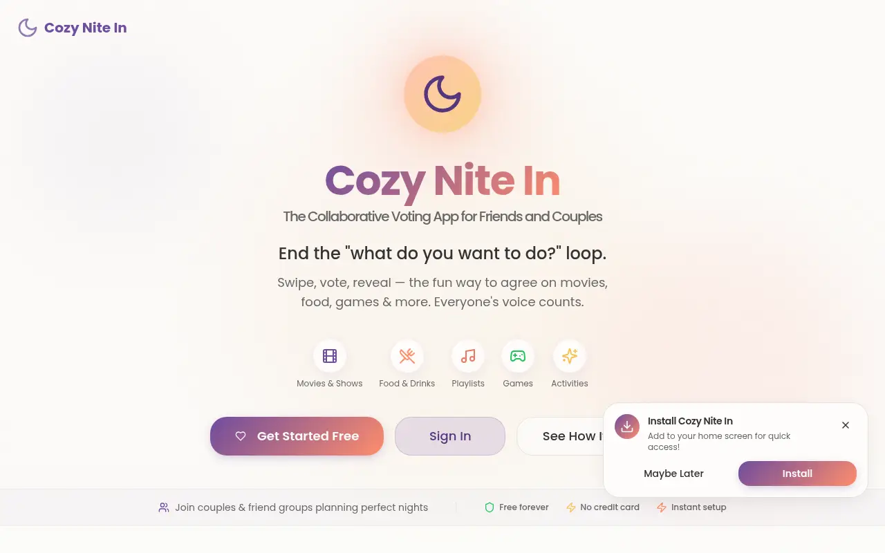 Cozy Nite In