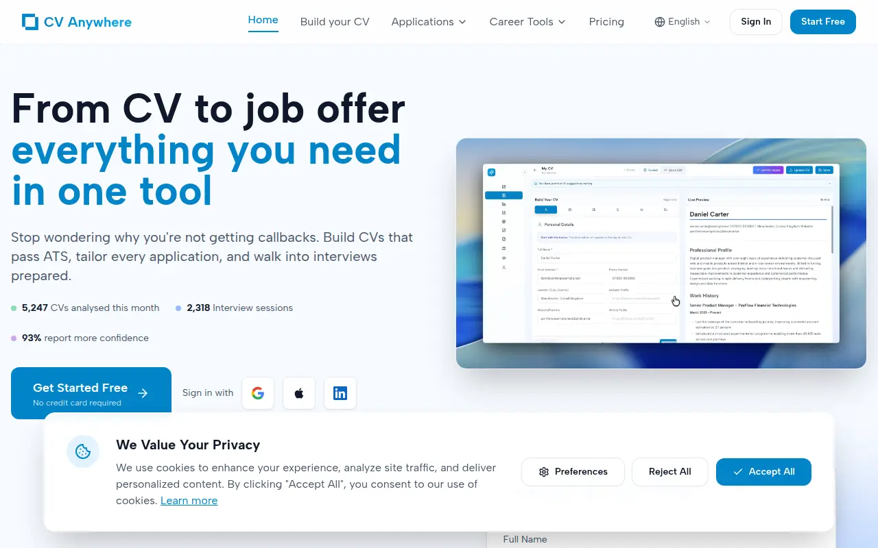 CV Anywhere