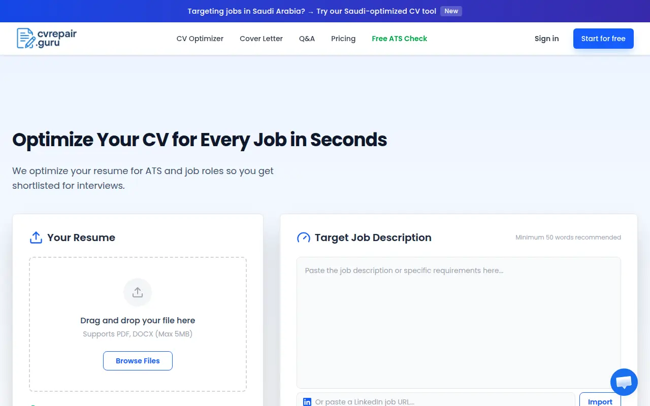 CV Repair Guru