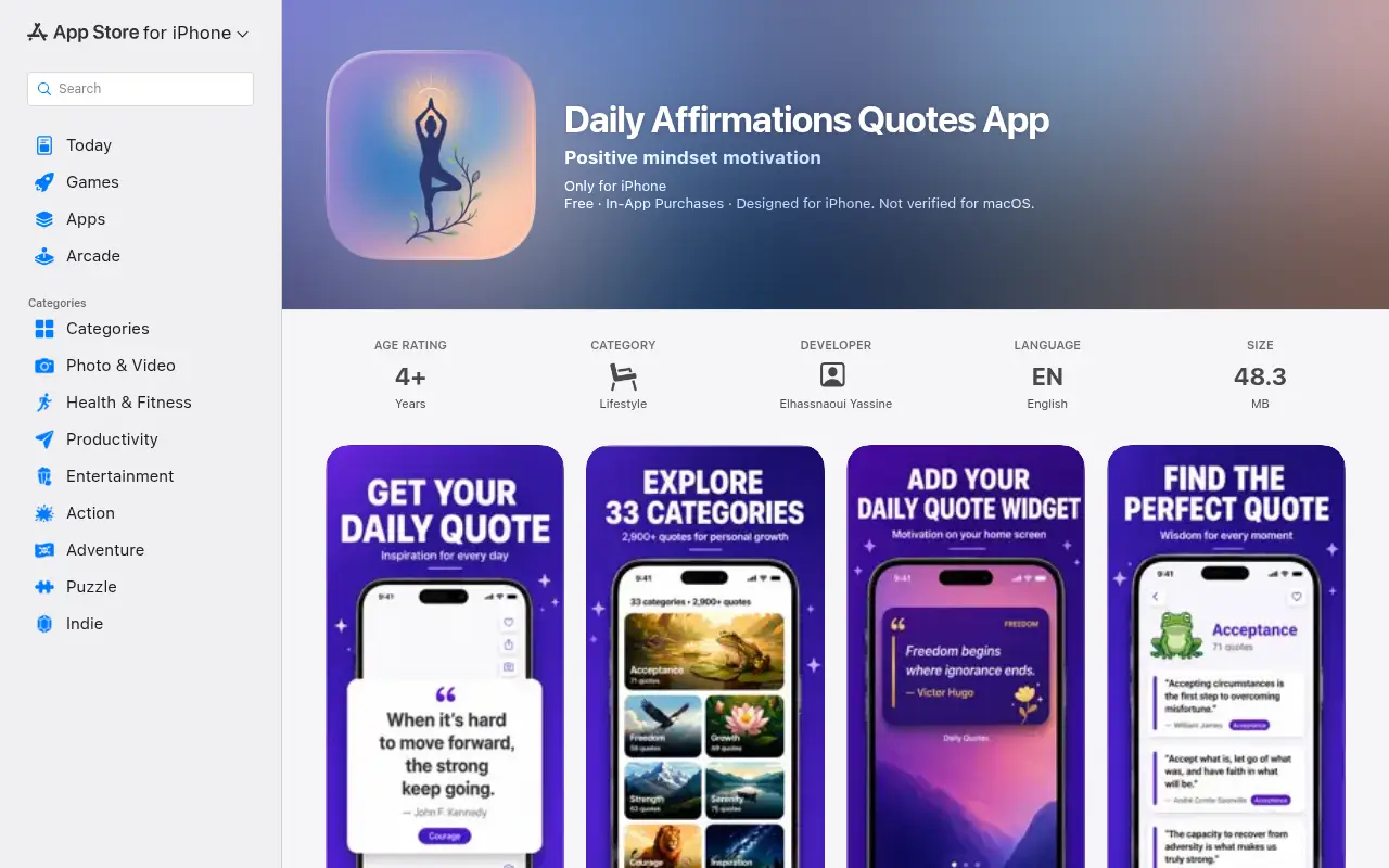 Daily Affirmations Quotes App