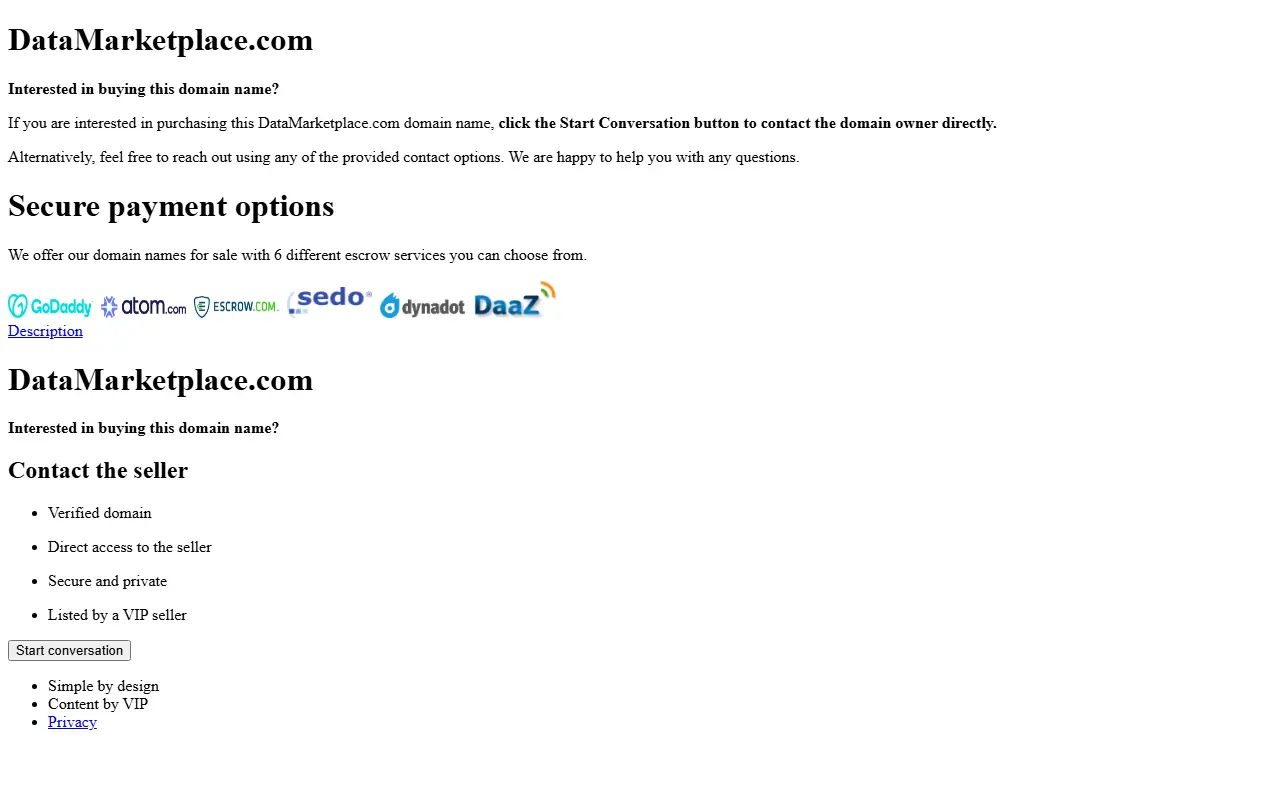 Data Marketplace