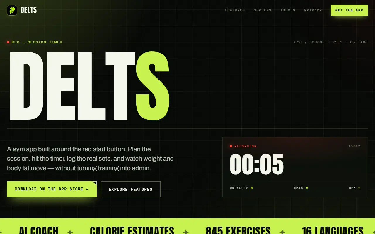 Delts - Workout Tracker