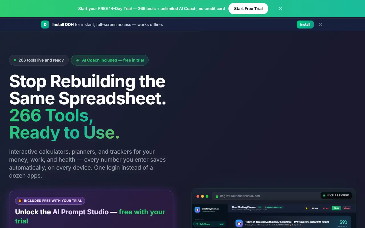 Digital Dashboard Hub