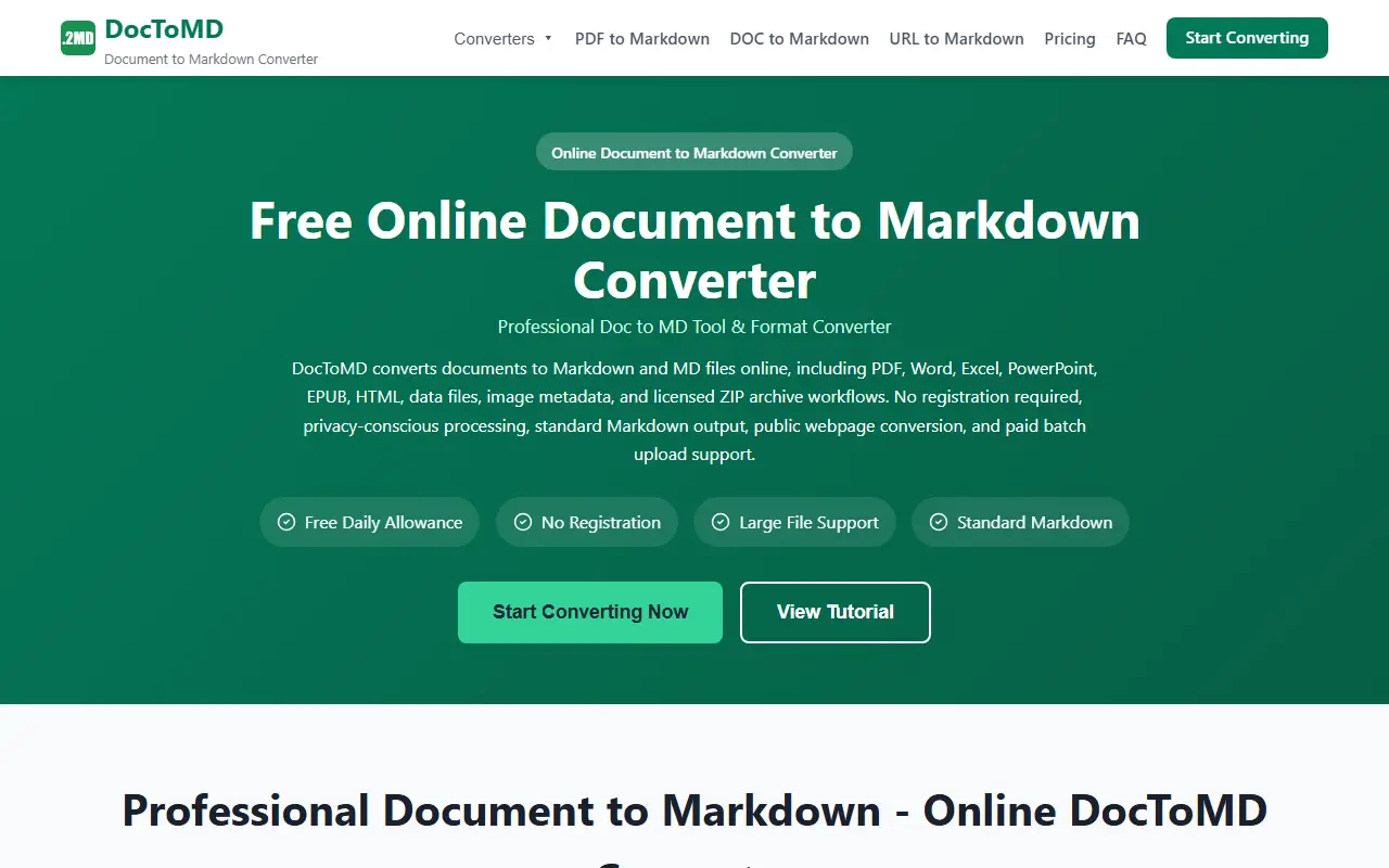 Doc to Markdown