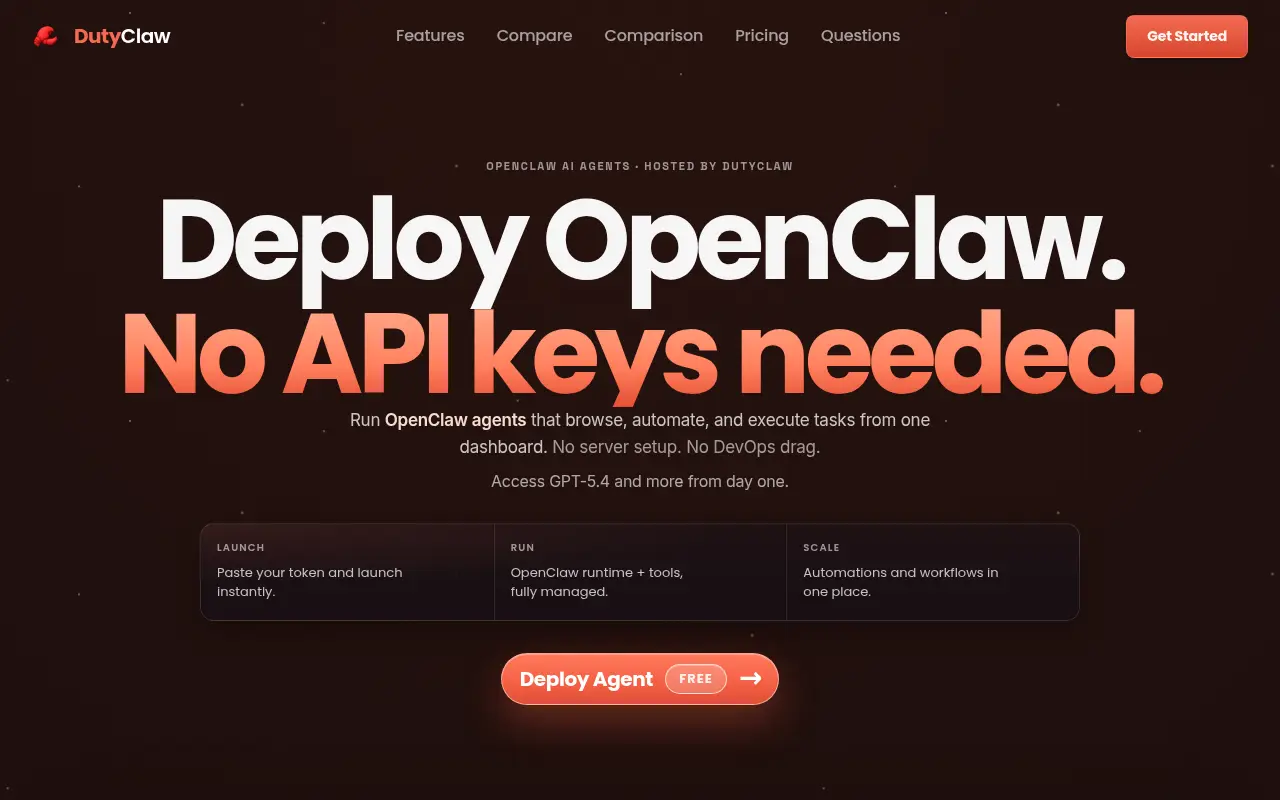 DutyClaw | OpenClaw MANAGED HOSTING