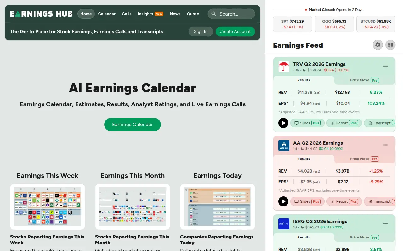 Earnings Hub