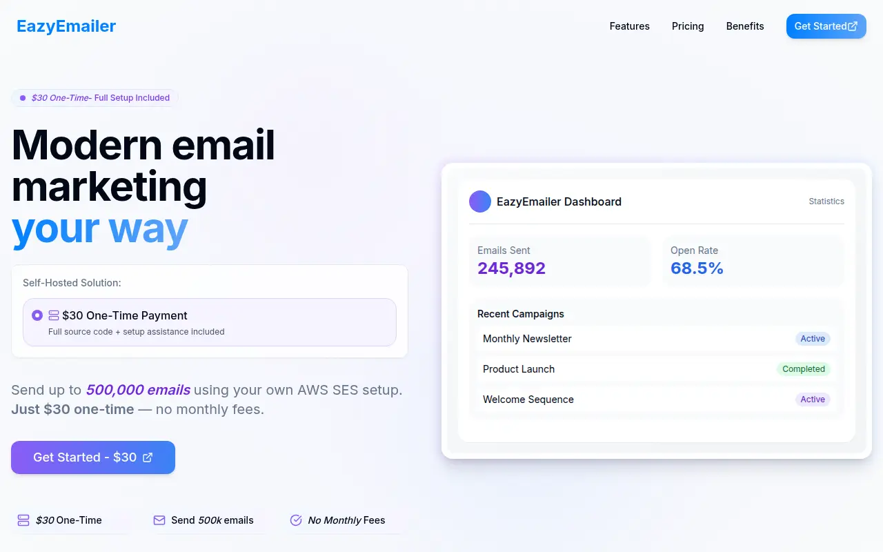 EazyEmailer - Modern email marketing your way