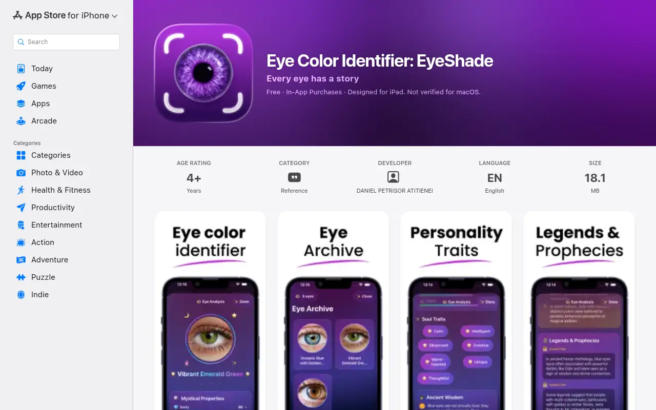 Eye Color Identifier: EyeShade