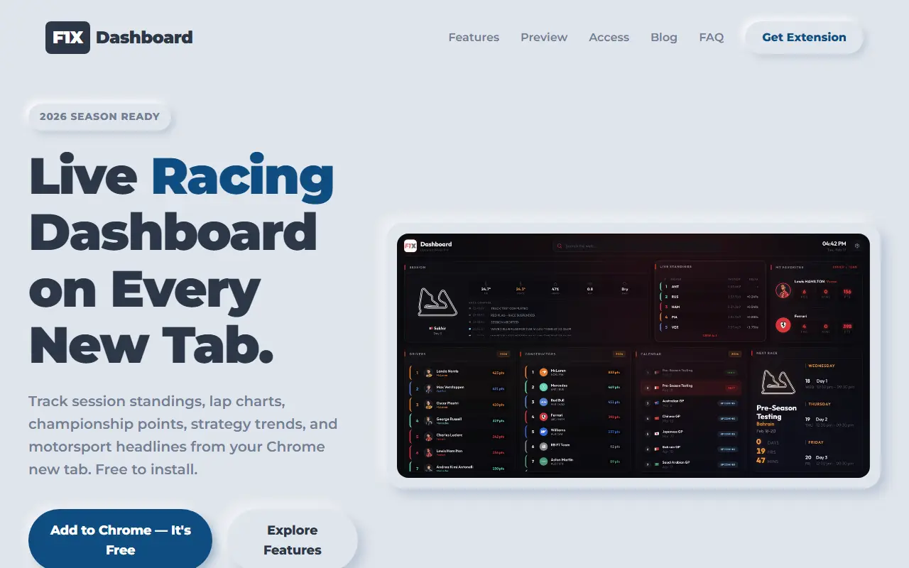 F1X Dashboard