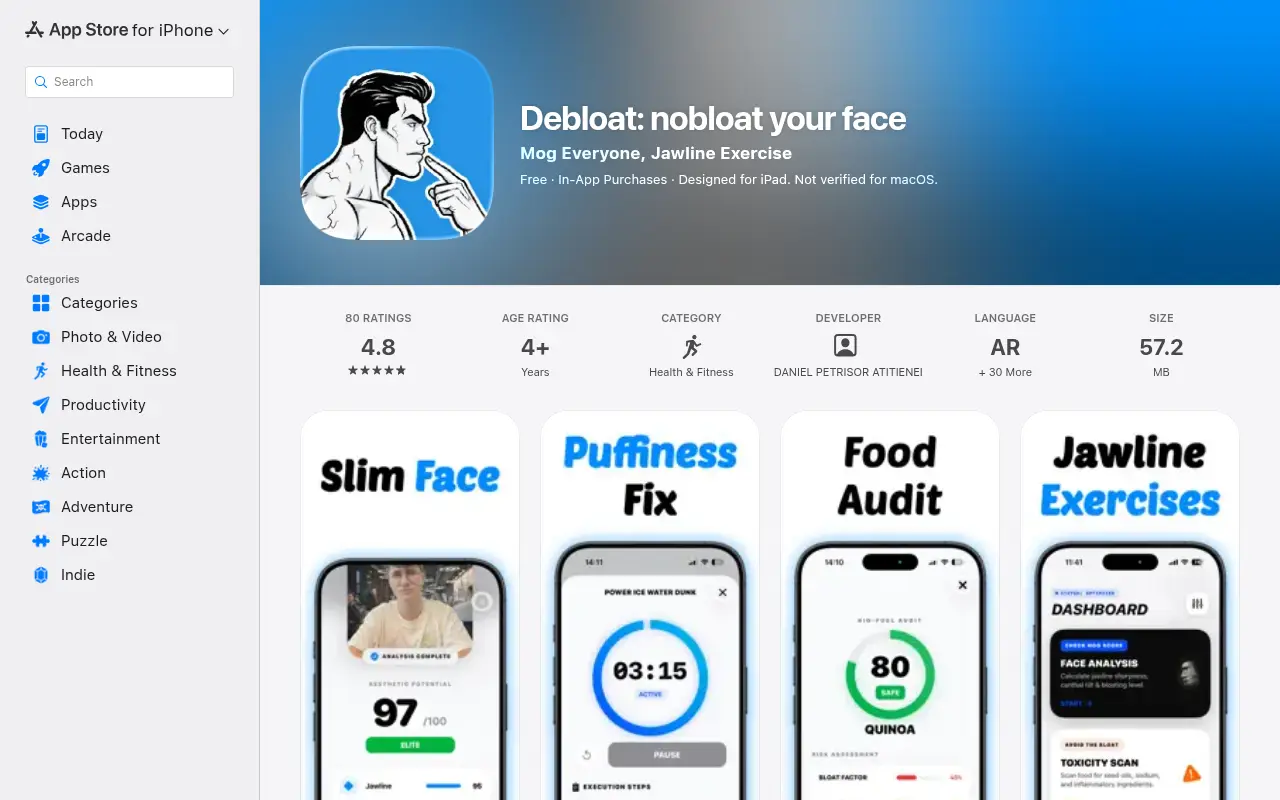 Face Debloat: nobloat