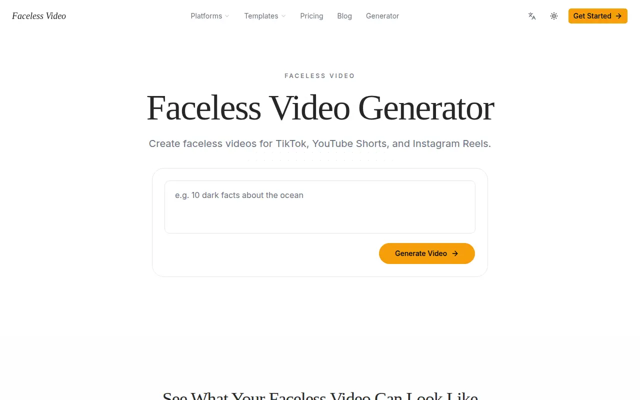 Faceless Video