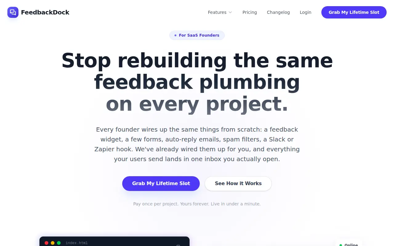 FeedbackDock