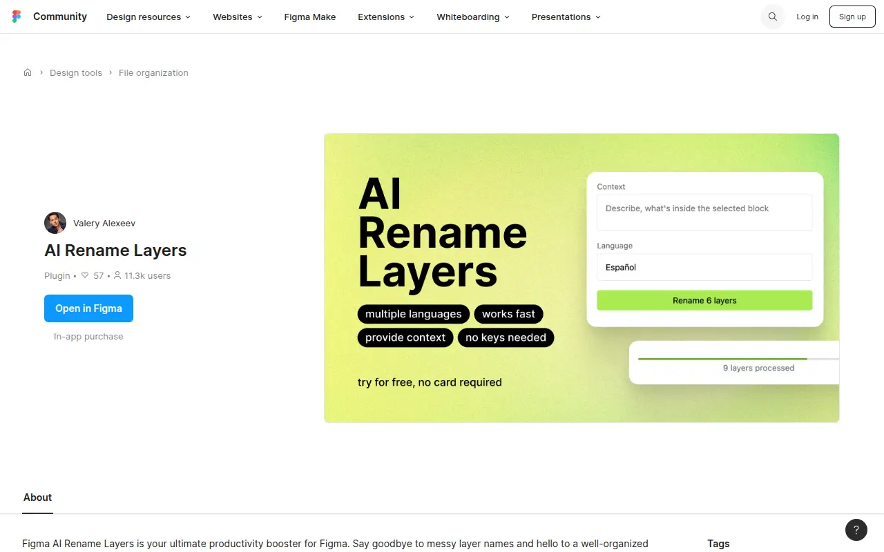 Figma AI Rename Plugin