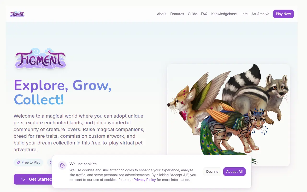 Figment - digital pet game