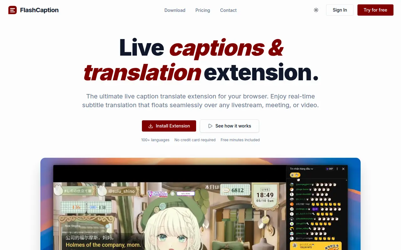 FlashCaption