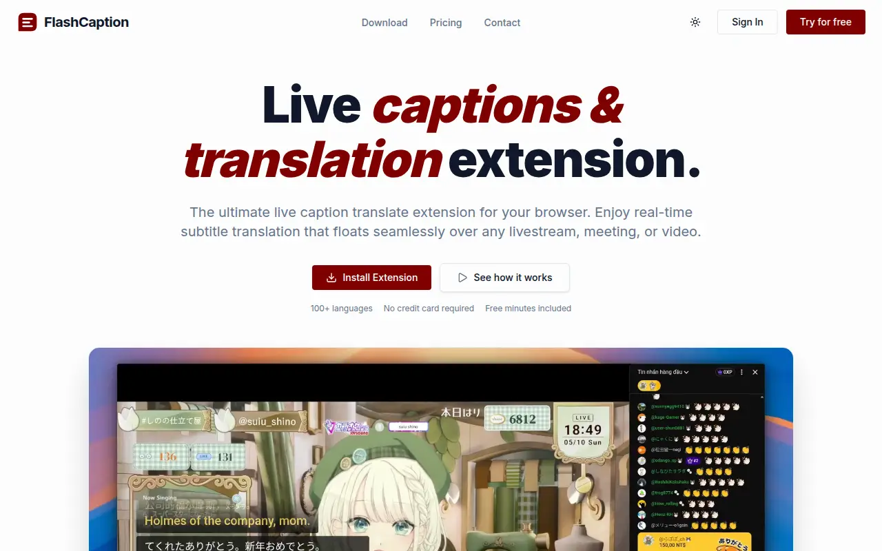 FlashCaption