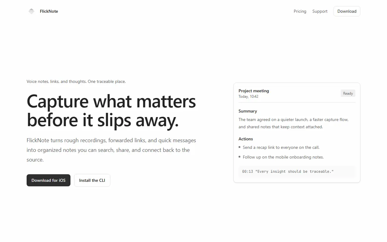 FlickNote - AI Voice Assistant