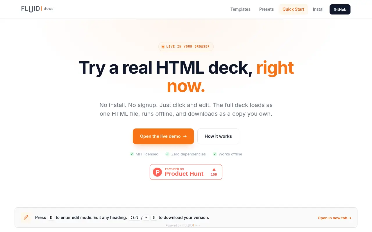FluidDocs Deck Builder