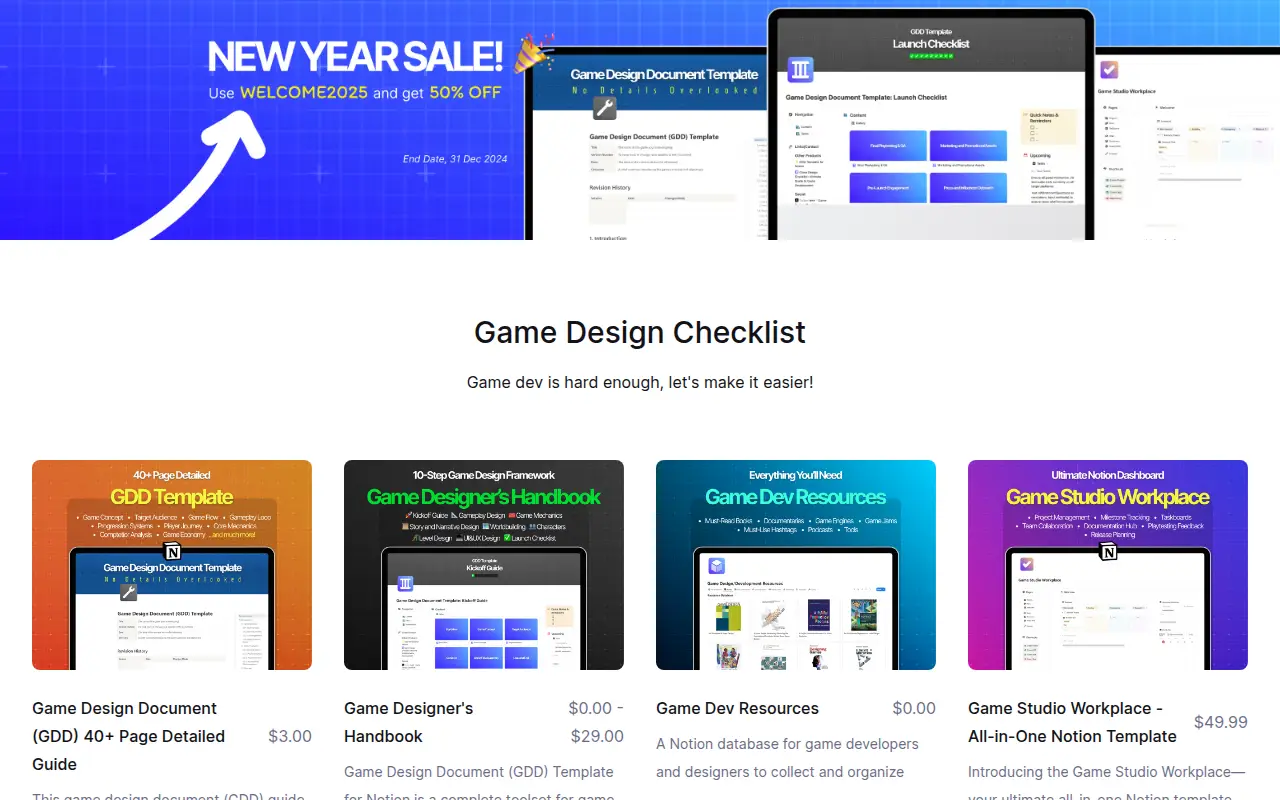 Game Design Checklist