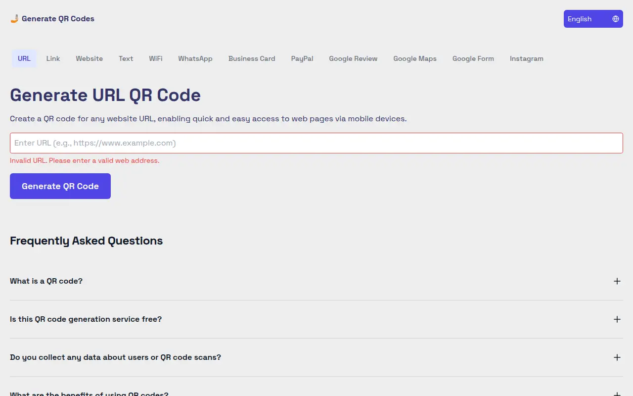 Generate QR Codes