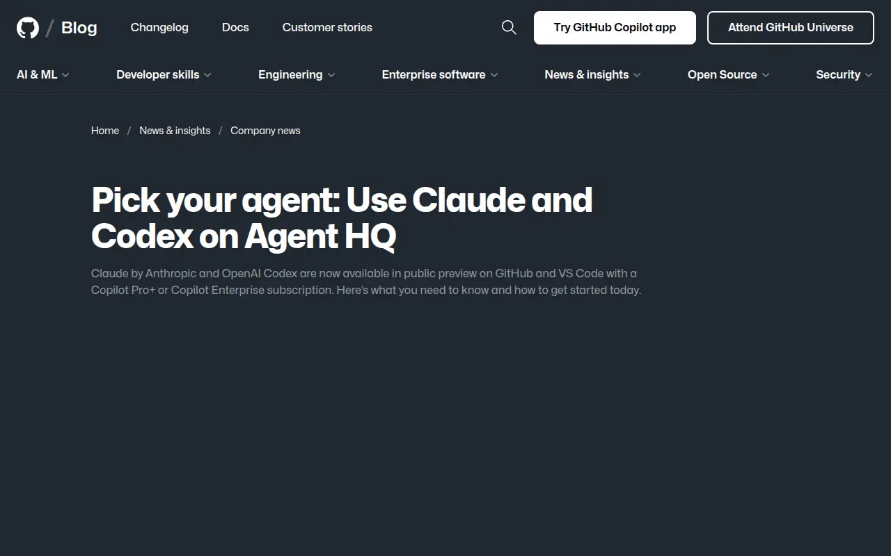GitHub Agent HQ